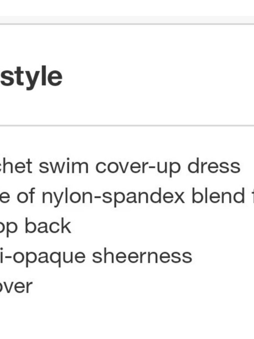 NWT Women’s Shade & Shore Crochet Swim Cover Up Dress Black Small S - Picture 7 of 8